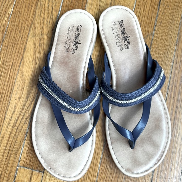 Flat sandals with braided strap with sparkling rhinestones - Picture 1 of 4